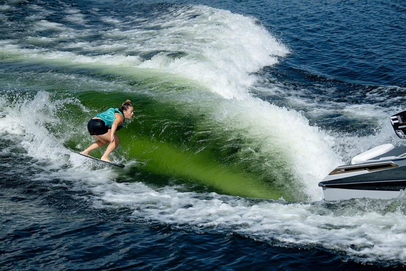 Wake surf with a Nautique