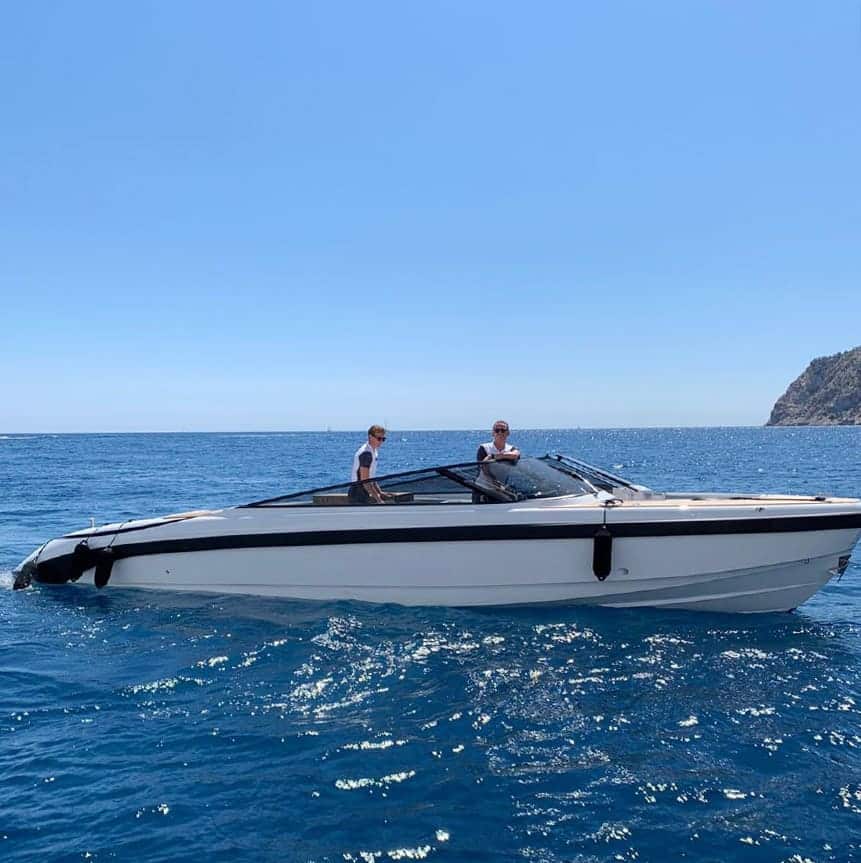 White boat on the water