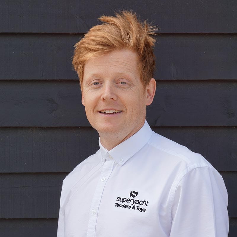 Superyacht Tenders and Toys employee in a black shirt