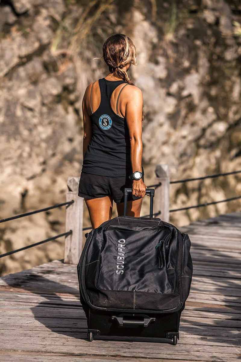 Scubapro Person riding a hydrofoil bike on a lake