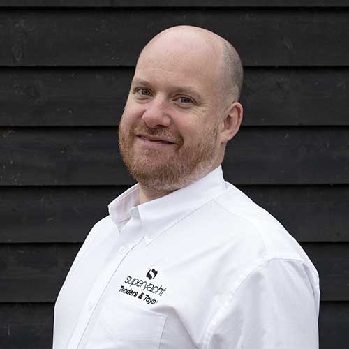 Superyacht Tenders and Toys employee in a black shirt