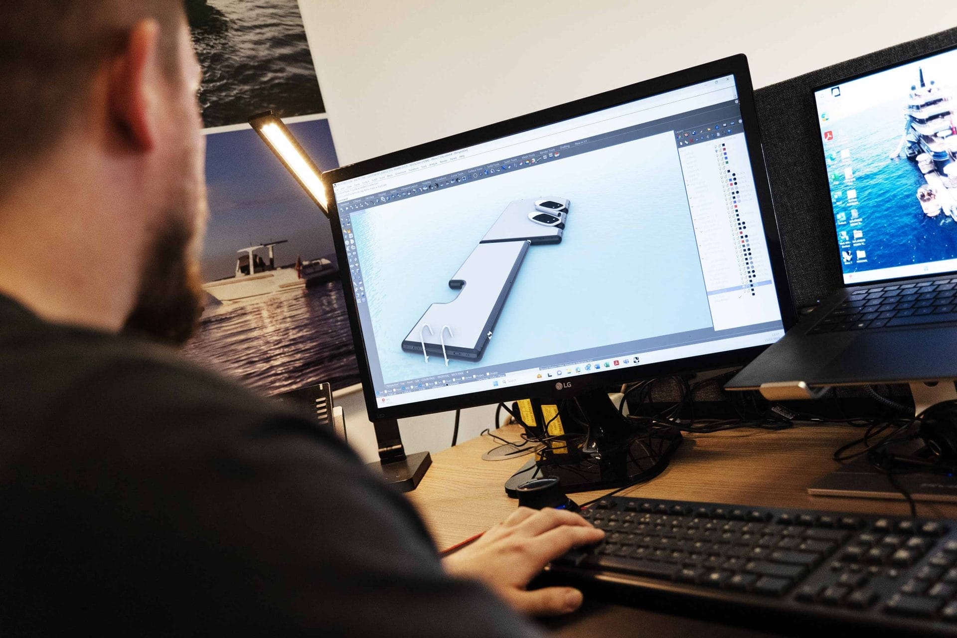 About An aerial view of a superyacht called U81