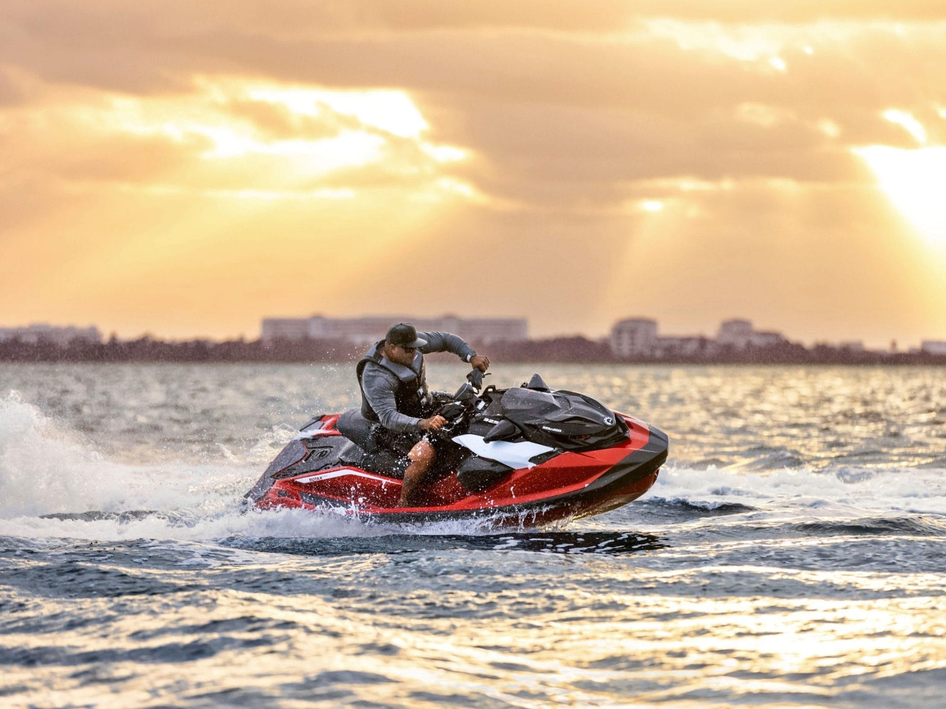Sea-Doo A woman gliding on a Fliteboard in the ocean.