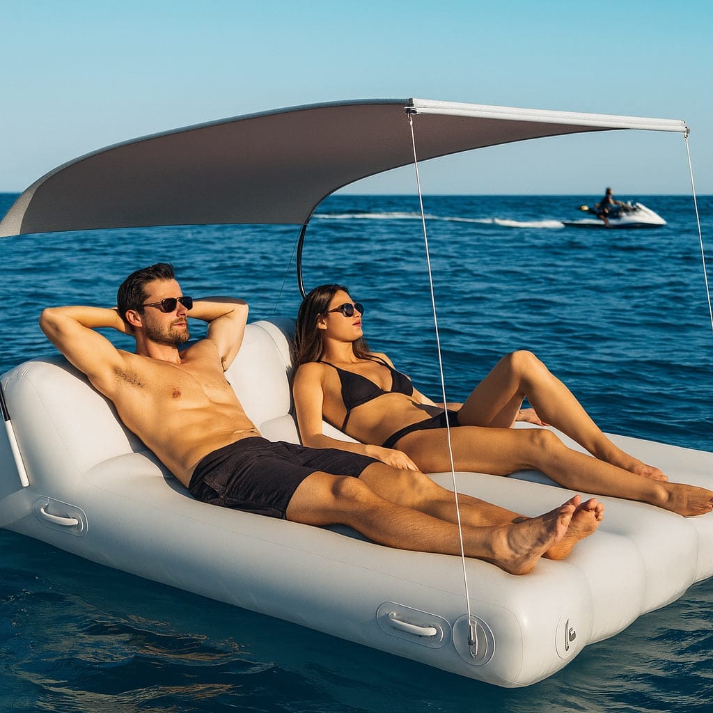 Furniture A woman gliding on a Fliteboard in the ocean.