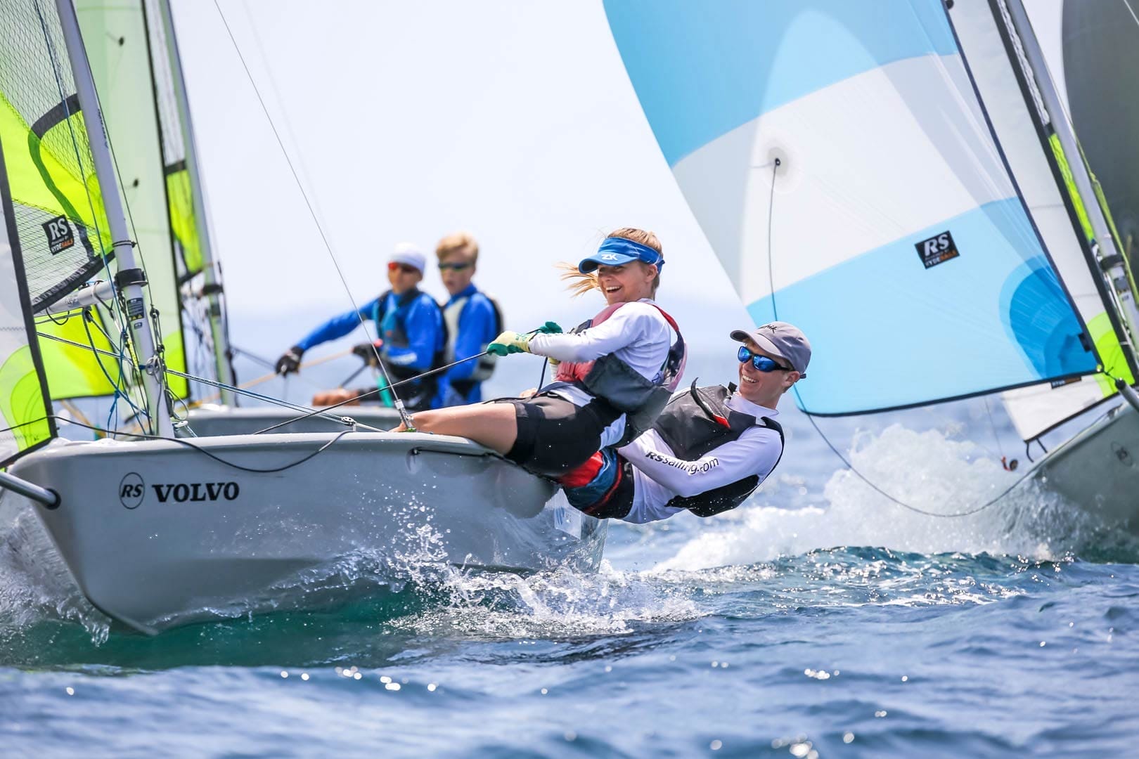 RS Sailing Man sitting down riding an Awake eFoil