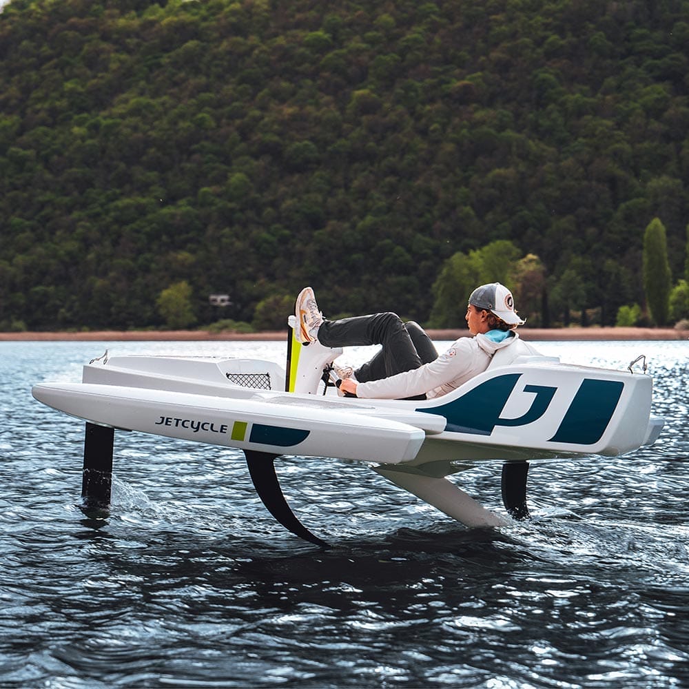 The Awake RÄVIK S person effortlessly pulling off a thrilling stunt on a RÄVIK S jet ski.