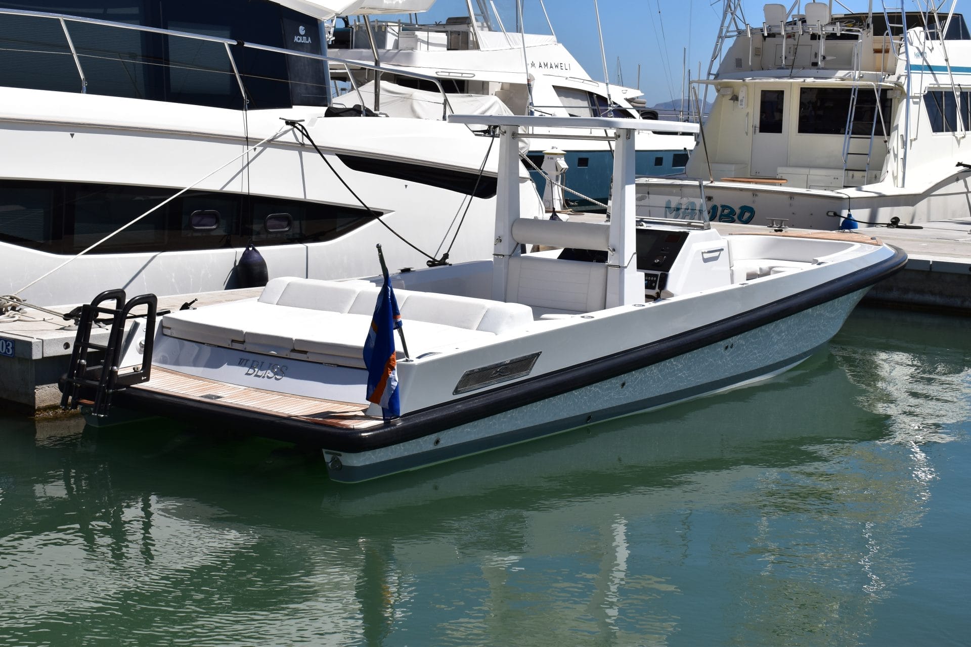 Stern view next to mothership